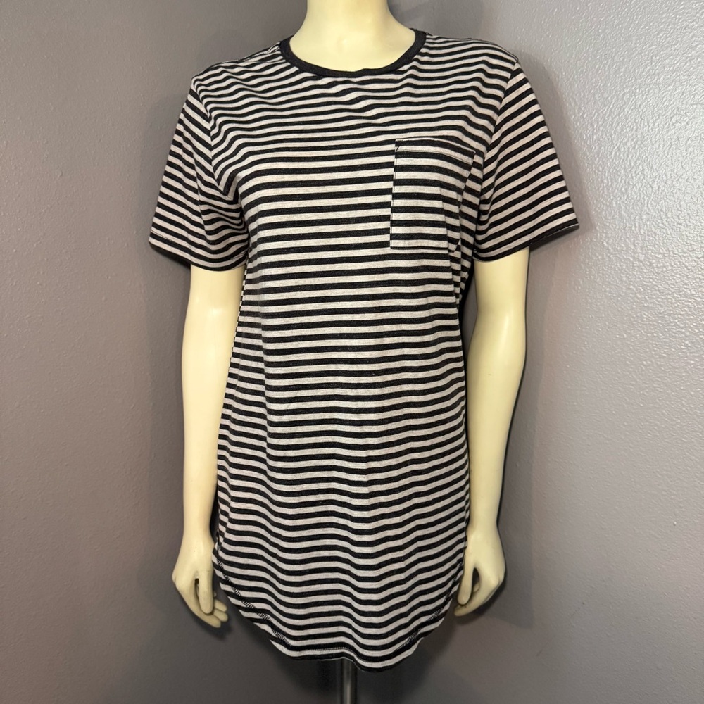 On the Byas Monochrome Striped Tee